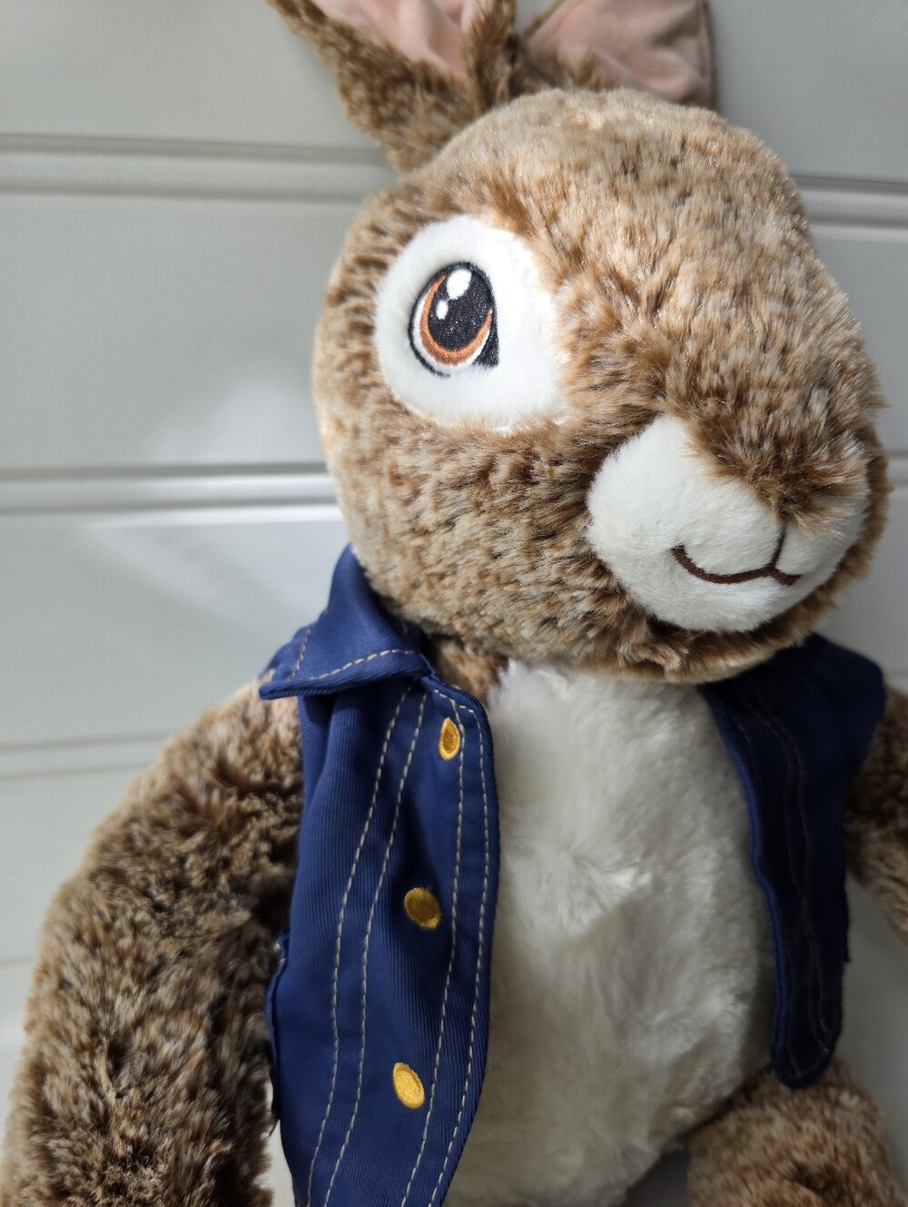 Peter Rabbit 2 Movie 2023 Soft Plush Blue Jacket Coat Brown White Bunny 18” - Picture 5 of 10